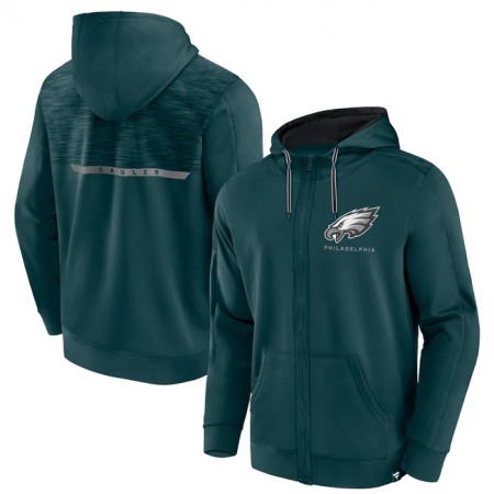 Men's Philadelphia Eagles Green Defender Evo Full-Zip Hoodie