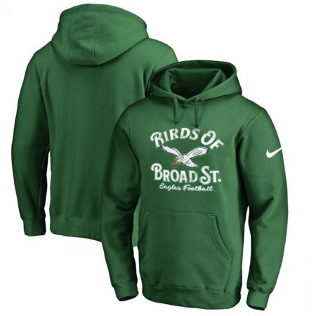 Men's Philadelphia Eagles Green Sideline Club Pullover Hoodie