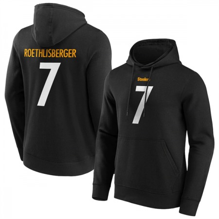 Men's Pittsburgh Steelers #7 Ben Roethlisberger Black Hoodie