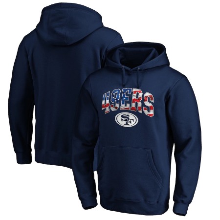 Men's San Francisco 49ers Navy Banner Wave Pullover Hoodie