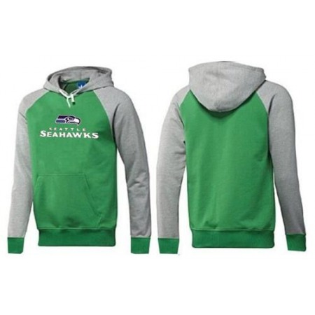 Seattle Seahawks Authentic Logo Pullover Hoodie Green & Grey