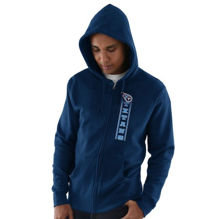 Men's Tennessee Titans Navy Hook and Ladder Full-Zip NFL Hoodie