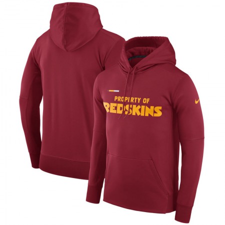 Men's Washington Redskins Nike Burgundy Sideline Property Of Performance Pullover Hoodie