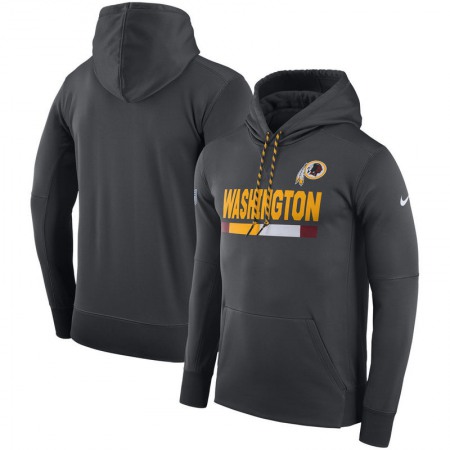 Men's Washington Redskins Nike Charcoal Sideline Team Name Performance Pullover Hoodie