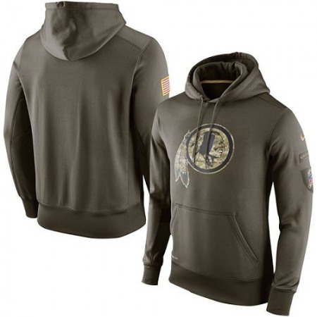 Men's Washington Redskins Nike Olive Salute To Service KO Performance Hoodie