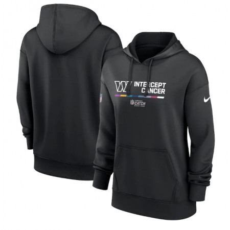 Women's Washington Commanders 2022 Black NFL Crucial Catch Therma Performance Pullover Hoodie(Run Small)