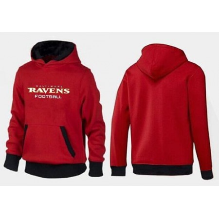 Baltimore Ravens English Version Pullover Hoodie Red & Black