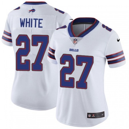 Women's Buffalo Bills #27 Tre'Davious White White Vapor Untouchable Limited Stitched NFL Jersey(Run Small)