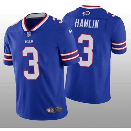 Women's Buffalo Bills #3 Damar Hamlin Blue Vapor Untouchable Stitched Jersey(Run Small)