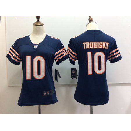 Women's Nike Chicago Bears #10 Mitchell Trubisky Blue Untouchable Limited Stitched NFL Jersey