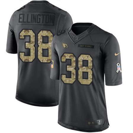 Nike Cardinals #38 Andre Ellington Black Men's Stitched NFL Limited 2016 Salute to Service Jersey