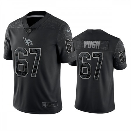 Men's Arizona Cardinals #67 Justin Pugh Black Reflective Limited Stitched Football Jersey