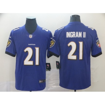 Men's Baltimore Ravens #21 Mark Ingram II Purple Vapor Untouchable NFL Jersey