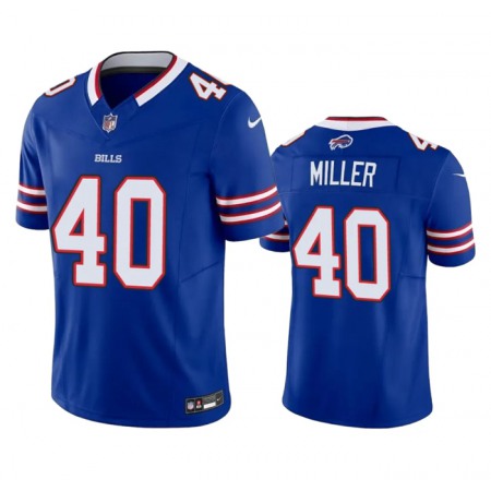 Men's Buffalo Bills #40 Von Miller Blue 2023 F.U.S.E. Vapor Untouchable Limited Stitched Jersey