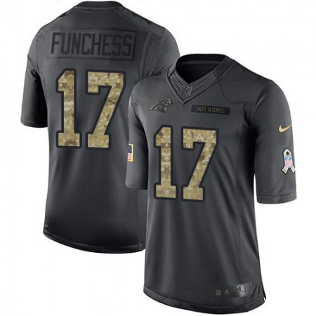 Nike Panthers #17 Devin Funchess Black Men's Stitched NFL Limited 2016 Salute to Service Jersey