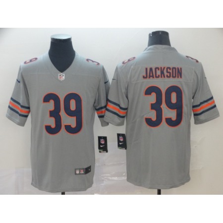 Men's Chicago Bears #39 Eddie Jackson Silver Inverted Legend Stitched NFL Jersey