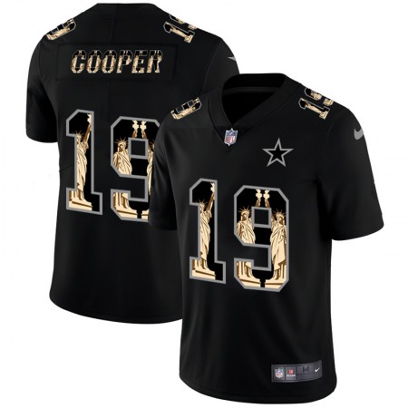 Men's Dallas Cowboys #19 Amari Cooper 2019 Black Statue of Liberty Limited Stitched NFL Jersey