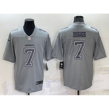 Men's Dallas Cowboys #7 Trevon Diggs Grey Atmosphere Fashion Stitched Jersey