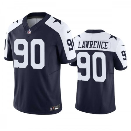 Men's Dallas Cowboys #90 Demarcus Lawrence Navy 2023 F.U.S.E. Vapor Limited Stitched Football Jersey