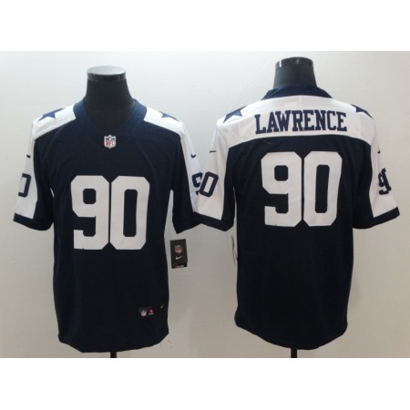 Men's Dallas Cowboys #90 Demarcus Lawrence Navy Blue Thanksgiving Vapor Untouchable Limited NFL Stitched Jersey