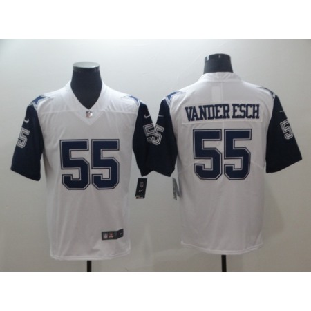 Men's Dallas Cowboys #55 Leighton Vander Esch White Color Rush Limited Stitched NFL Jersey