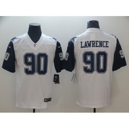 Men's Dallas Cowboys #90 Demarcus Lawrence White Color Rush Limited Stitched NFL Jersey