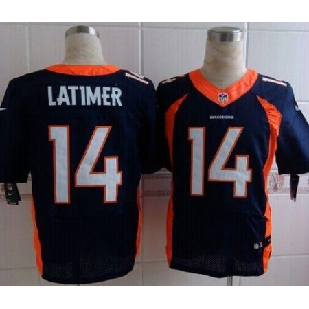 Nike Broncos #14 Cody Latimer Navy Blue Alternate Men's Stitched NFL New Elite Jersey