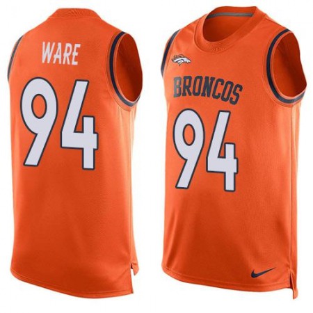 Nike Broncos #94 DeMarcus Ware Orange Team Color Men's Stitched NFL Limited Tank Top Jersey