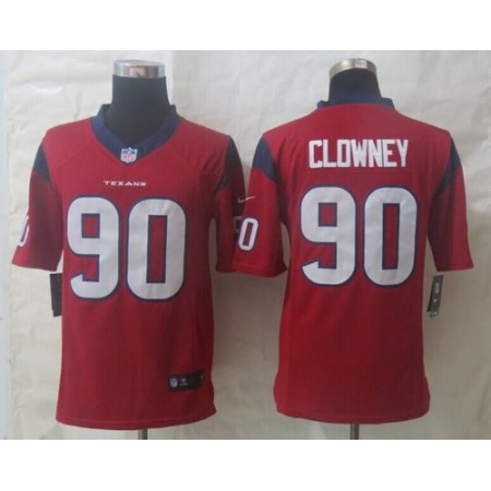 Nike Texans #90 Jadeveon Clowney Red Alternate Men's Stitched NFL Limited Jersey