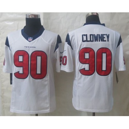 Nike Texans #90 Jadeveon Clowney White Men's Stitched NFL Limited Jersey