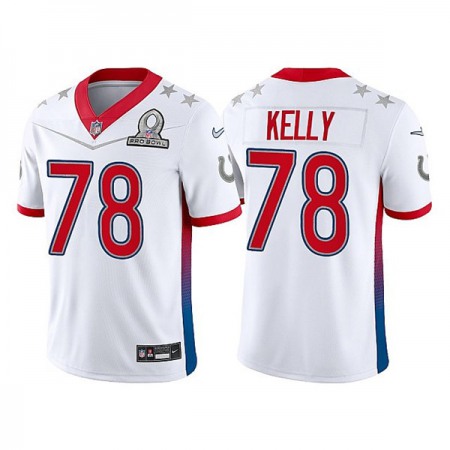 Men's Indianapolis Colts #78 Ryan Kelly 2022 White AFC Pro Bowl Stitched Jersey