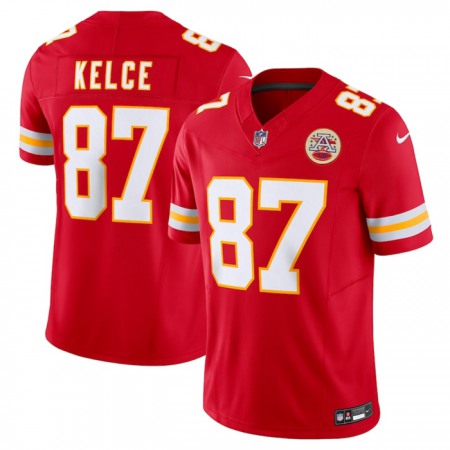 Men's Kansas City Chiefs #87 Travis Kelce Red 2023 F.U.S.E. Vapor Untouchable Limited Stitched Jersey