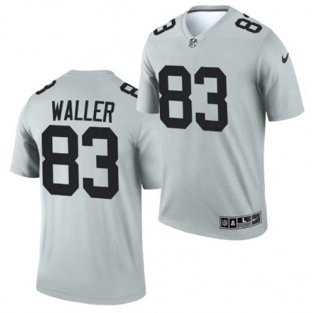 Men's Las Vegas Raiders #83 Darren Waller 2021 Gray Inverted Legend Stitched Football Jersey