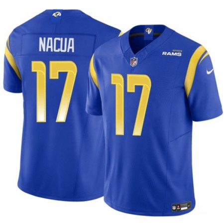 Men's Los Angeles Rams #17 Puka Nacua Blue 2023 F.U.S.E. Vapor Untouchable Stitched Football Jersey