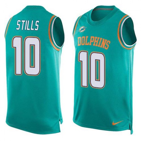 Nike Dolphins #10 Kenny Stills Aqua Green Team Color Men's Stitched NFL Limited Tank Top Jersey