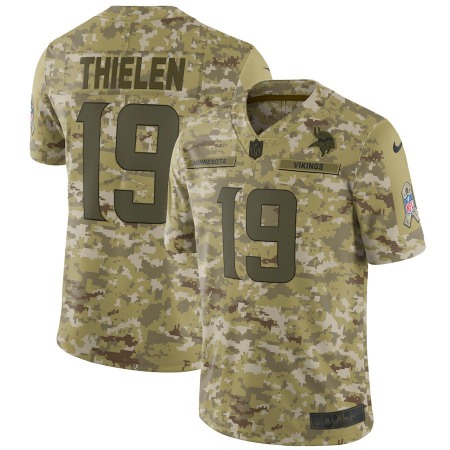 Men's Minnesota Vikings#19 Adam Thielen 2018 Camo Salute to Service Limited Stitched NFL Jersey