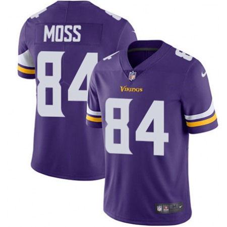 Men's Minnesota Vikings #84 Randy Moss Purple Vapor Untouchable Limited Stitched NFL Jersey