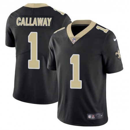 Men's New Orleans Saints #1 Marquez Callaway 2021 Black Vapor Untouchable Limited Stitched Jersey