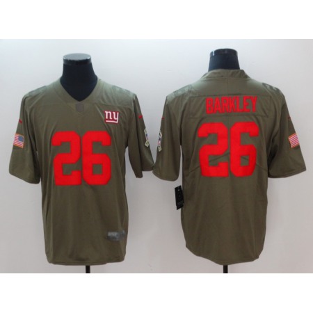 Men's New York Giants #26 Saquon Barkley Nike Olive Color Rush Vapor Untouchable Limited Stitched NFL Jersey