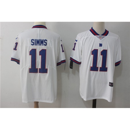 Men's Nike New York Giants #11 Phil Simms White Vapor Untouchable Limited Stitched NFL Jersey