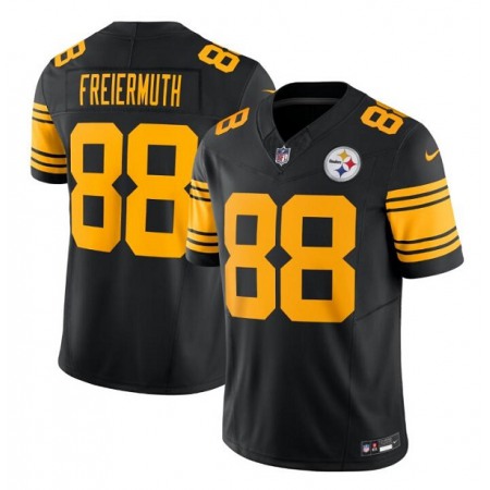 Men's Pittsburgh Steelers #88 Pat Freiermuth Black 2023 F.U.S.E. Vapor Color Rush Limited Stitched Jersey