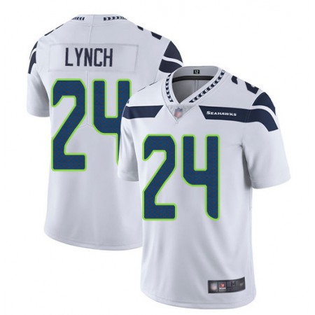 Men's Seattle Seahawks #24 Marshawn Lynch White Vapor Untouchable Limited Stitched NFL Jersey