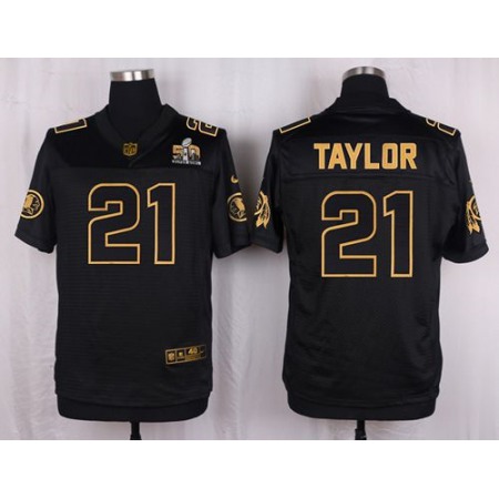 Nike Redskins #21 Sean Taylor Black Men's Stitched NFL Elite Pro Line Gold Collection Jersey