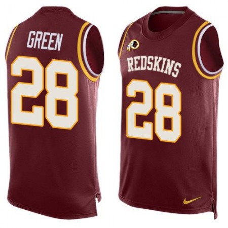 Nike Redskins #28 Darrell Green Burgundy Red Team Color Men's Stitched NFL Limited Tank Top Jersey