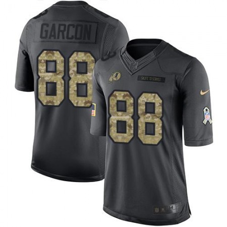 Nike Redskins #88 Pierre Garcon Black Men's Stitched NFL Limited 2016 Salute to Service Jersey