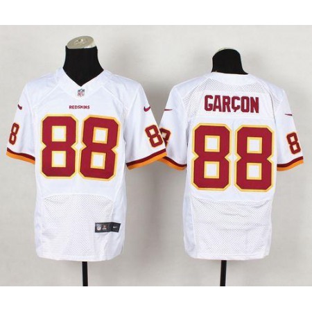 Nike Redskins #88 Pierre Garcon White Men's Stitched NFL New Elite Jersey