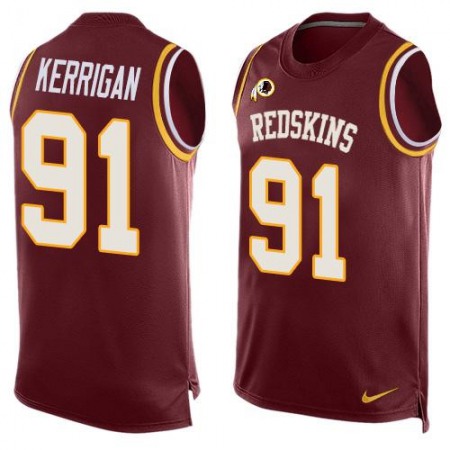 Nike Redskins #91 Ryan Kerrigan Burgundy Red Team Color Men's Stitched NFL Limited Tank Top Jersey