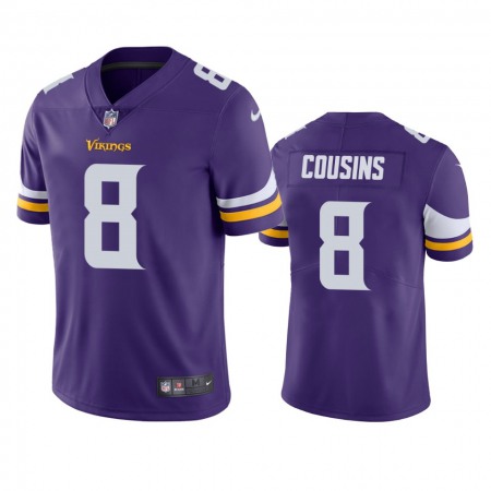 Youth Minnesota Vikings #8 Kirk Cousins Purple Vapor Untouchable Limited Stitched Jersey