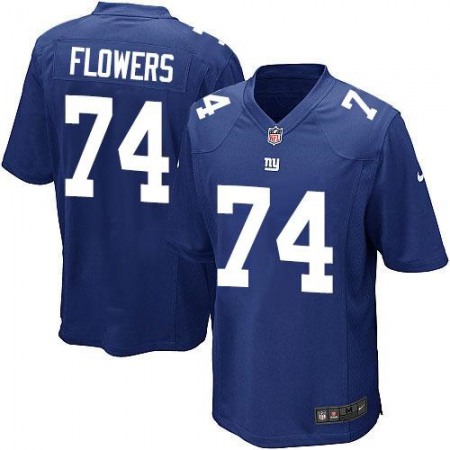 Nike Giants #74 Ereck Flowers Royal Blue Team Color Youth Stitched NFL Elite Jersey