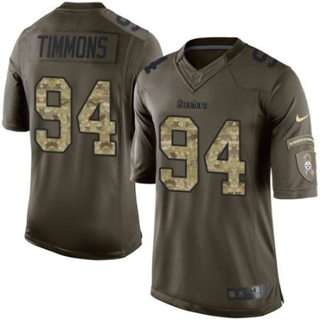 Nike Steelers #94 Lawrence Timmons Green Youth Stitched NFL Limited Salute to Service Jersey